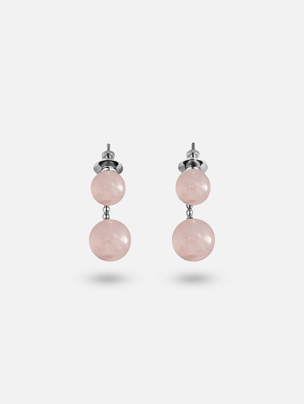 Liliflo, marque de bijoux suisse : Boucles d'oreilles Karine - Quartz rose