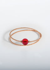 Bracelet Milonga Double - Murano Rouge