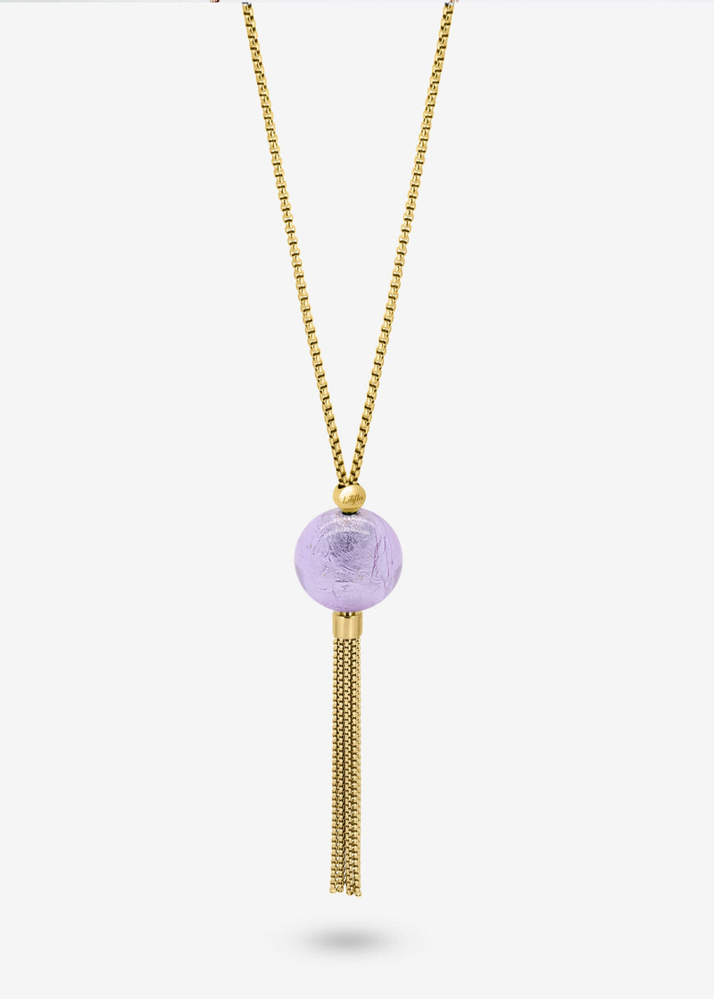 Halskette - Murano Lavendel
