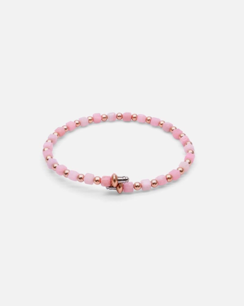 Liliflo - Bijoux modulables Swiss made - Collection Constellation - Bracelet Acier rosé Opale rose 
