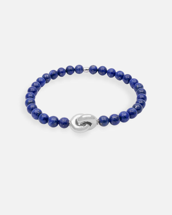 Liliflo - bijoux modulables Swiss made - bracelet homme lapis lazuli  - Lien Eternité en acier