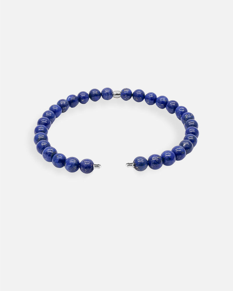 Liliflo - bijoux modulables Swiss made - bracelet lapis lazuli  - or gris 18 cts
