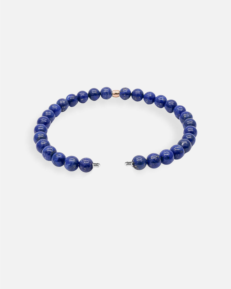Liliflo - bijoux modulables Swiss made - bracelet lapis lazuli  - or rose 18 cts