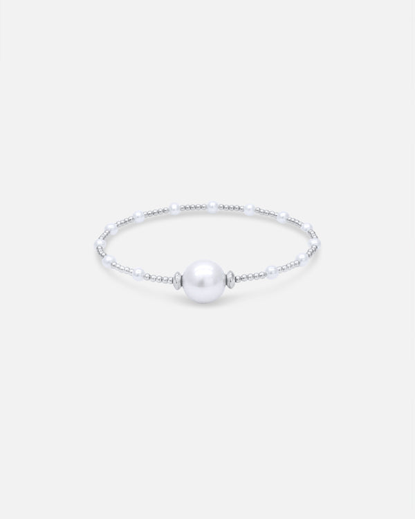 Liliflo - Bijoux modulable Swiss made - Bracelet femme couleur acier en perle Cumingii - fermoir interchangeable Perle d'eau douce