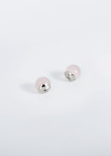 Boucles d'oreilles Anaïs - Sphères Quartz rose