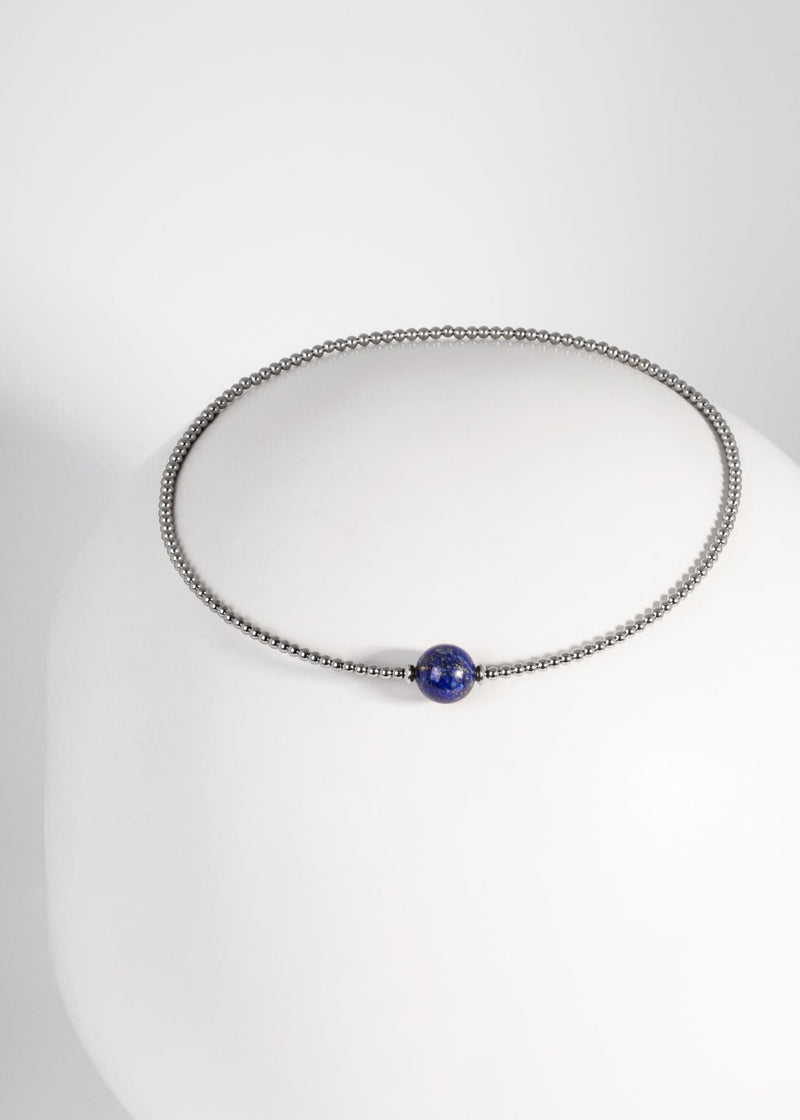 Liliflo, marque de bijoux Suisse : Collier Tango Naturel - pierre semi-précieuse Lapiz Lazuli
