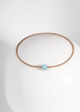 Liliflo, marque de bijoux Suisse : Collier Tango Rose - pierre semi-précieuse Aigue Marine