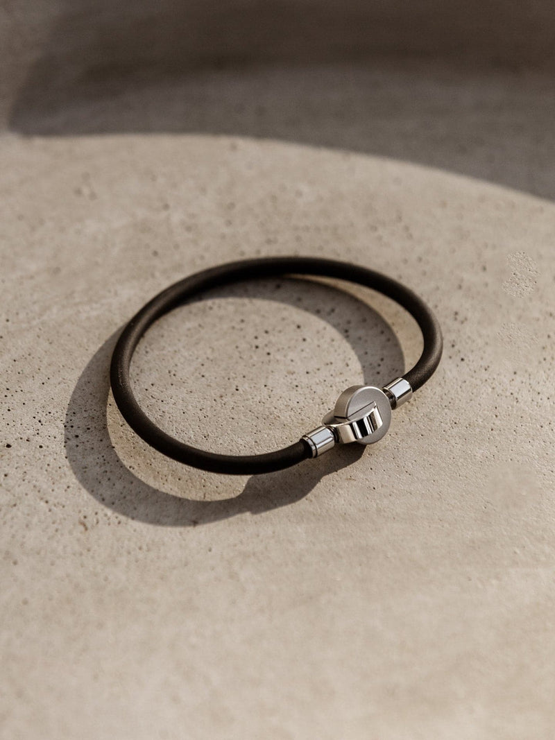 Fyve - marque de bijoux suisse - bracelet interchangeable pour homme - Bracelet blackloop avec le lien Infinity