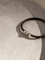 Fyve - marque de bijoux suisse - bracelet interchangeable pour homme - Bracelet blackloop avec le lien Hexagone