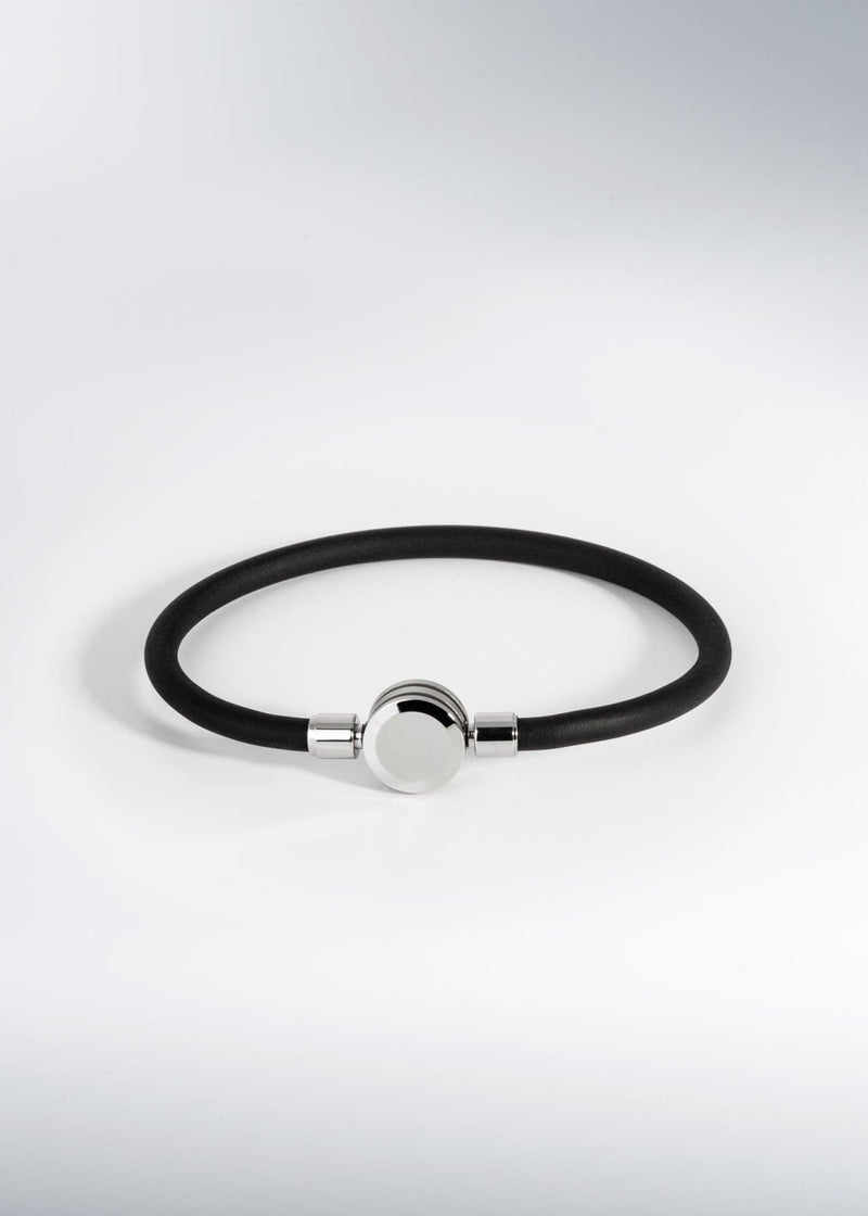 Fyve - marque de bijoux suisse - bracelet pour homme - Black Loop avec le lien Chip