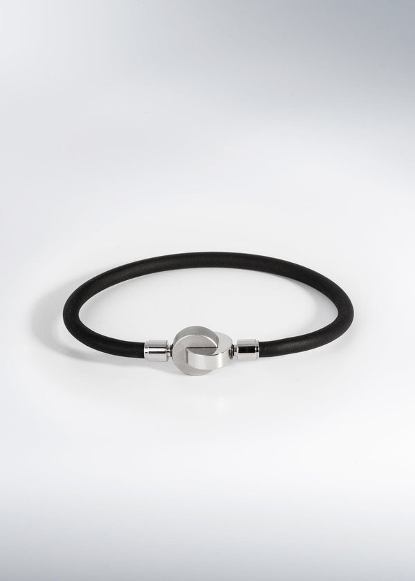 Fyve - Schweizer Schmuckmarke - Herrenarmband - Black Loop mit Zierverschluss Infinity 