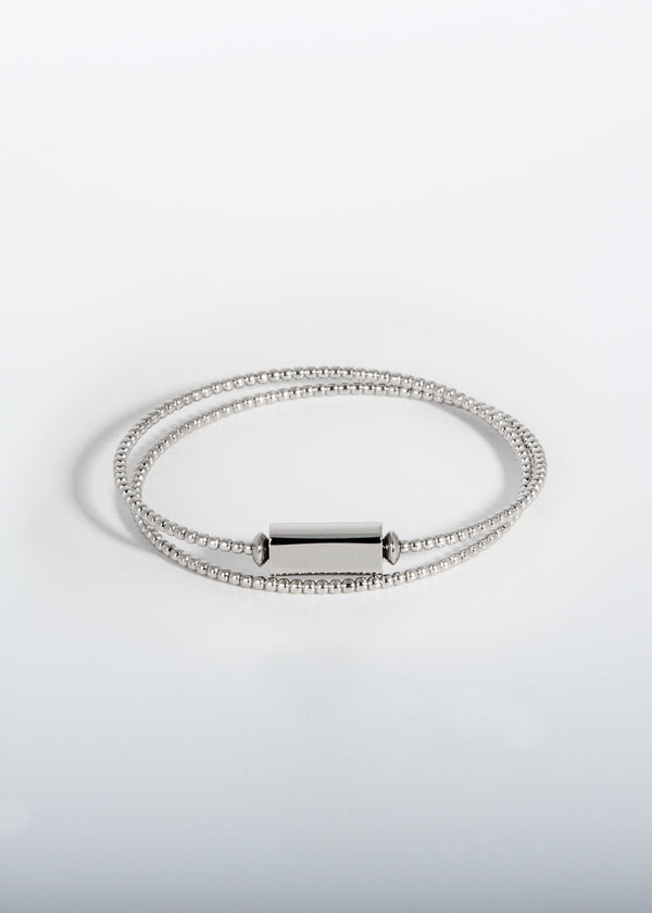 Liliflo, marque de bijoux Suisse : Bracelet Milonga Double - Naturel - Lien Inspiration à graver