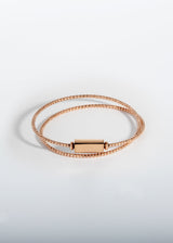 Liliflo, marque de bijoux Suisse : Bracelet Milonga Double - Rose - Lien Inspiration à graver