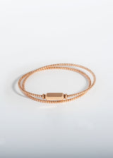 Liliflo, marque de bijoux Suisse : Bracelet Milonga - Rose - Lien Poésie à graver