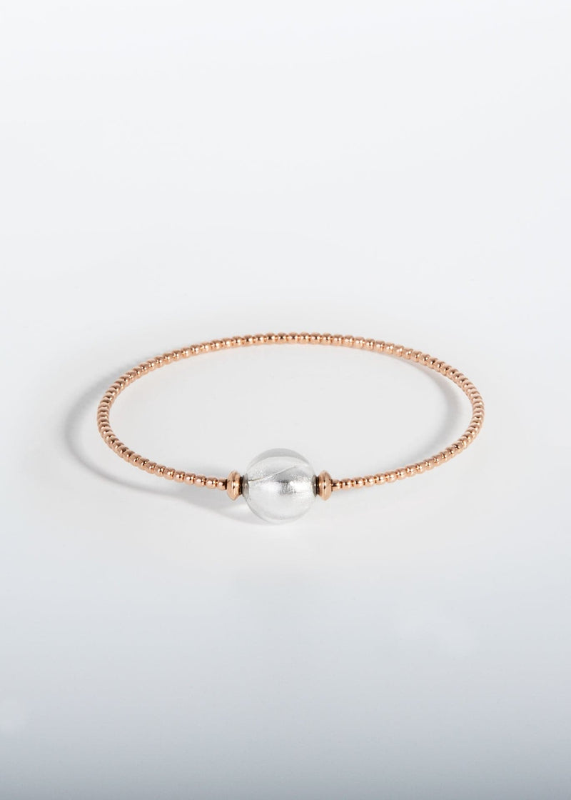 Liliflo, marque de bijoux Suisse : Bracelet Milonga - Rose - Verre de Murano - Cristal