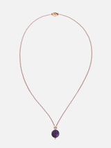Liliflo_Swiss made Interchangeable Jewellery_Milonga-Halskette in Roségoldfarbe_Schmuckstein_Amethyst