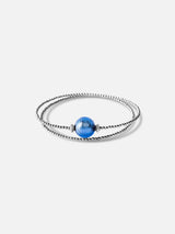 Liliflo, marque de bijoux interchangeable Suisse : Bracelet milonga en couleur naturel - verre de murano Neptune