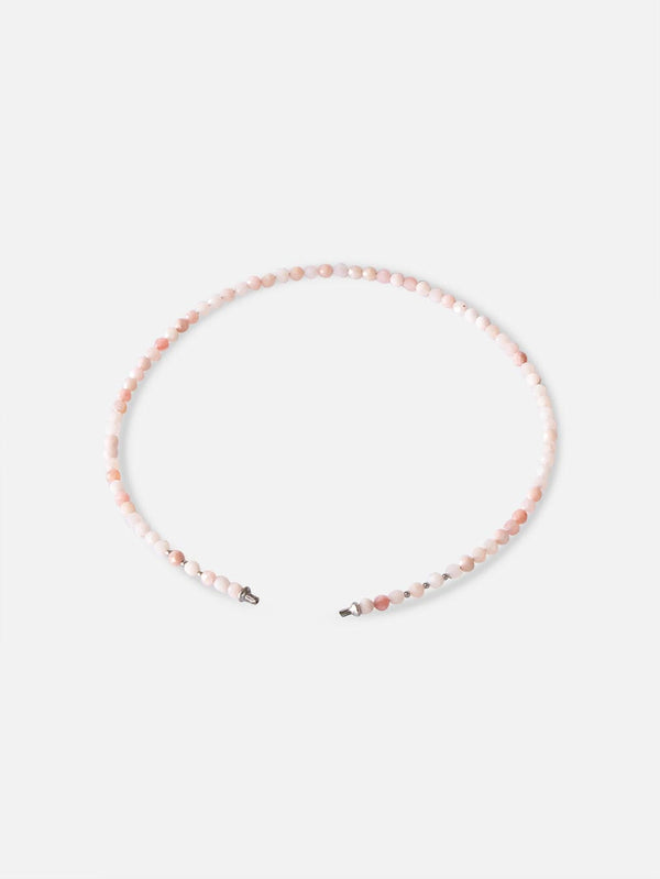 Liliflo, marque de bijoux interchangeable Suisse : collier limbo en couleur naturel - pierre semi-précieuse opale rose