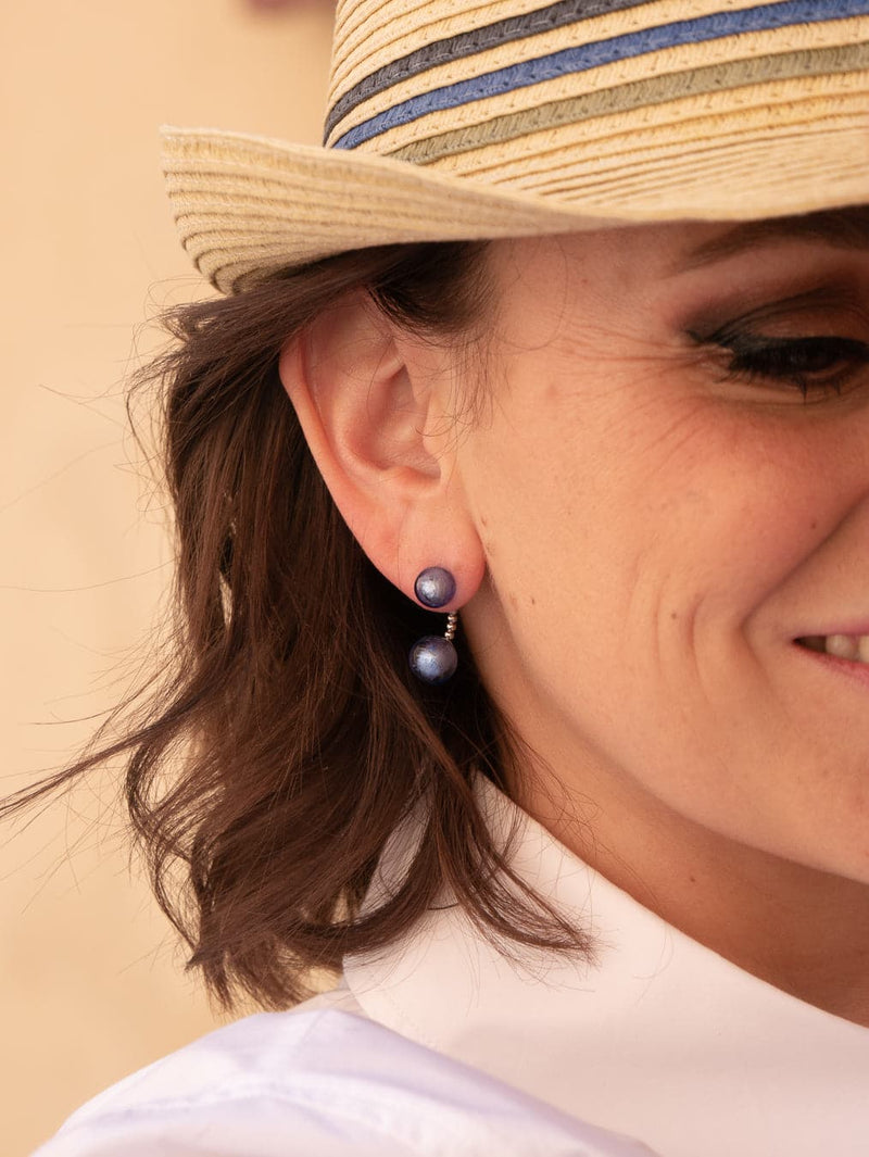 Liliflo, marque de bijoux Suisse : Boucles d'oreilles Anaïs - Lave