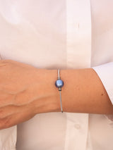 Liliflo, marque de bijoux Suisse : Bracelet Twist - naturel - verre de murano Neptune