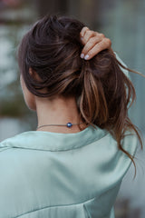 Liliflo, marque de bijoux Suisse : collier interchangeable Milonga - Naturel - Verre de Murano Neptune