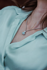 Liliflo, marque de bijoux Suisse : collier Milonga - Naturel - Pierre semi-précieuse - Aigue marine