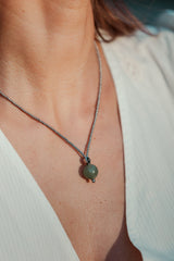 Liliflo, marque de bijoux Suisse : collier Milonga - Naturel - Pierre semi-précieuse - Aventurine