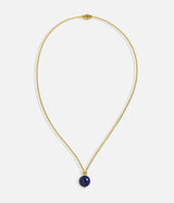 Liliflo_Swiss made Interchangeable Jewellery_Milonga-Halskette in Gelbgoldfarbe_Schmuckstein_Lapis lazuli