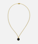 Liliflo_Swiss made Interchangeable Jewellery_Milonga-Halskette in Gelbgoldfarbe_Schmuckstein_Lava