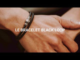 Black Loop Armband doppelt - - Globus