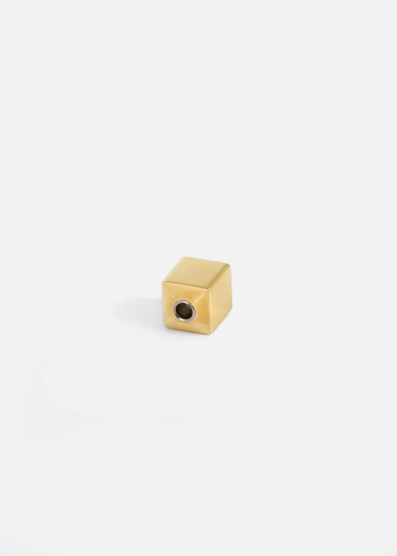 Liliflo - Swiss made Interchangeable Jewellery - Schmuck zum Selbstgestalten und Zierverschluss kubischer Stahl in Farbe Gelbgold zum Gravieren