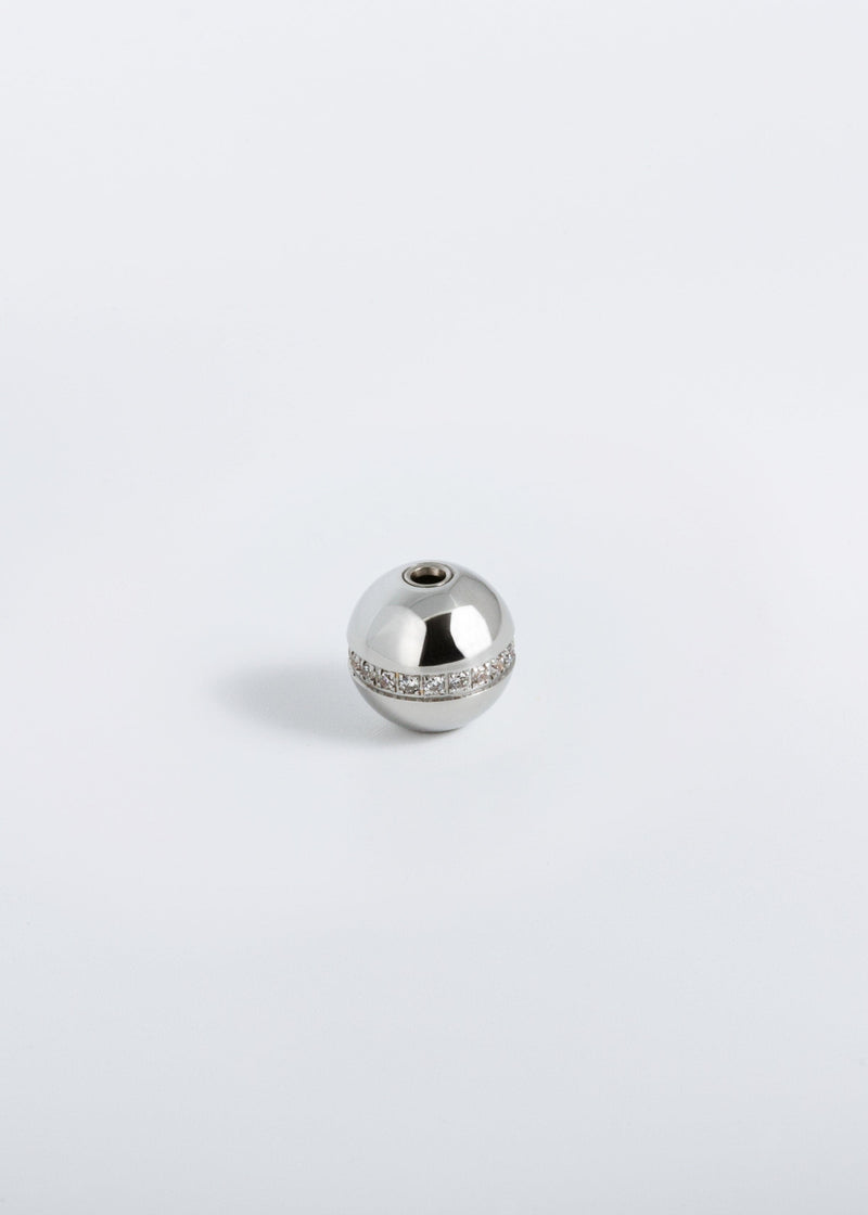 Liliflo, austauschbare Schmuckmarke Schweiz - Zierverschluss Glanz in natürlicher Farbe Kugel von Zirkonia