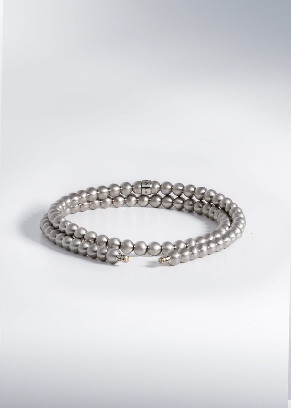Fyve - Schweizer Schmuckmarke - austauschbares Armband für Männer - Armband Beads Double            