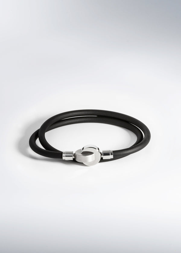 Black Loop Armband doppelt - - Infinity
